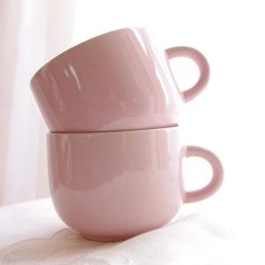 Soft-Gloss Pink Ceramic Soup & Coffee Mug (Set of 2)