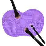AuraClean Multi-Zone Silicone Makeup Brush Cleaning Mat