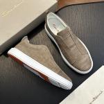 PRADA District Dual-Texture Monochromatic Low-Top Trainer