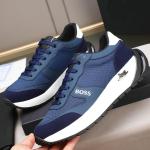BOSS Men's Titanium Low-Top Mesh & Suede Hybrid Runner