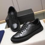 PRADA District Dual-Texture Monochromatic Low-Top Trainer