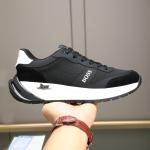 BOSS Men's Titanium Low-Top Mesh & Suede Hybrid Runner