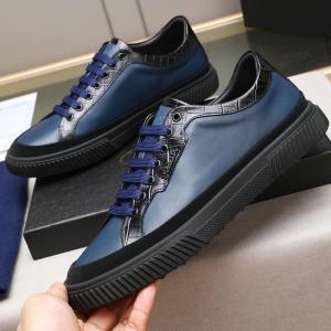 PRADA District Dual-Texture Monochromatic Low-Top Trainer