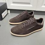 The Arc-Stitched Velvet Suede Court Low Sneaker