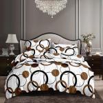 Eclipse Interlocking Ring Satin Duvet Cover & Pillow Sham Set