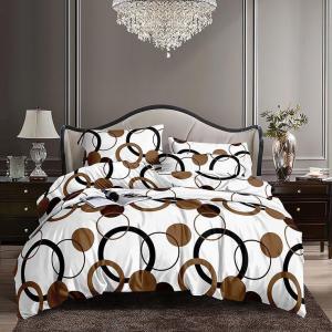 Eclipse Interlocking Ring Satin Duvet Cover & Pillow Sham Set