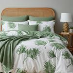 Tropicana Palm Leaf Reversible Duvet Cover & Pillowcase Set