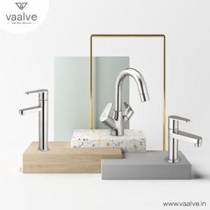 Vaalve Apex Series Solid Brass Chrome Basin Mixer Faucet Collection