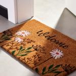 BloomScape Wildflower Natural Coir "Welcome" Doormat