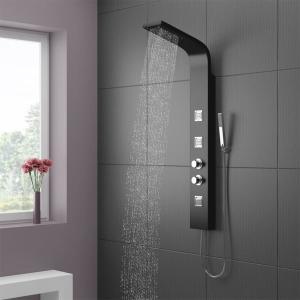 AeroSpa™ Multi-Jet Waterfall & Rainfall Shower Panel Tower (Matte Black)