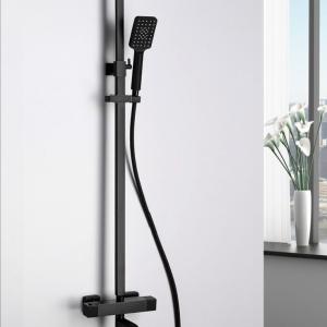 KuroSpa™ Exposed Square-Canopy Shower System with Tub Spout (Matte Black)