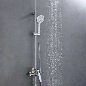 AuraHydro™ Dual-Head Round Rainfall Shower Set with Lower Spout (Polished Chrome)