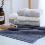 Nordic Slate Ribbed Border Plush Towel Set (6-Piece Essentials Bundle)