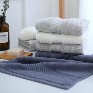 Nordic Slate Ribbed Border Plush Towel Set (6-Piece Essentials Bundle)