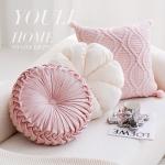 Cozy Blush Sculptural Cushion Trio (3-Piece Accent Pillow Set)