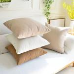 Herringbone Weave Textured Neutral Cushion Cover Set (4-Piece Collection)
