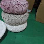 Cozy Blush Sculptural Cushion Trio (3-Piece Accent Pillow Set)