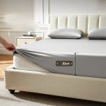 Fuanna Home Textiles Cotton Fitted Satin Bed Spread and Pure Cotton Bed Mattress Protector  Cover