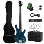 IRIN Aurora Series 4-String Electric Bass – Translucent Ocean Blue